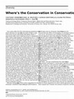 Research paper thumbnail of Where's the Conservation in Conservation Genetics?