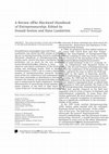 Research paper thumbnail of A Review of The Blackwell Handbook of Entrepreneurship, Edited by Donald Sexton and Hans Landstr�m