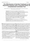 The Effectiveness of Anxiety Treatment on Alcohol-Dependent Patients with a Comorbid Phobic Disorder: A Randomized Controlled Trial Cover Page