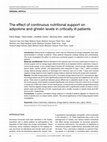 Research paper thumbnail of The effect of continuous nutritional support on adipokine and ghrelin levels in critically ill patients