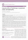 Research paper thumbnail of Long-term effect of Prolotherapy on symptomatic rotator cuff tendinopathy