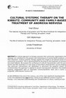 Research paper thumbnail of Cultural systemic therapy on the kibbutz Community and family-based treatment of anorexia nervosa