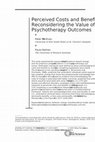 Research paper thumbnail of Perceived costs and benefits of behavioral change: Reconsidering the value of ambivalence for psychotherapy outcomes