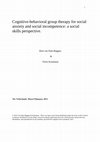 Research paper thumbnail of Cognitive behavioral group therapy for social phobia with or without attention training: A controlled trial