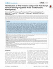 Research paper thumbnail of Identification of anti-virulence compounds that disrupt quorum-sensing regulated acute and persistent pathogenicity