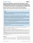 Research paper thumbnail of Improving Adherence and Clinical Outcomes in Self-Guided Internet Treatment for Anxiety and Depression: A 12-Month Follow-Up of a Randomised Controlled Trial