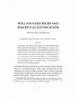 Research paper thumbnail of Well-Founded Belief and Perceptual Justification