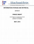 Research paper thumbnail of INFORMATION STORAGE AND RETRIEVAL EDITED BY