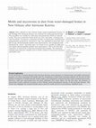 Research paper thumbnail of Molds and mycotoxins in dust from water-damaged homes in New Orleans after hurricane Katrina