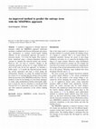 Research paper thumbnail of An improved method to predict the entropy term with the MM/PBSA approach