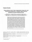 Transcatheter aortic valve implantation using transfemoral/transsubclavian or transapical approach: 30-day follow-up of the initial 30 patients Cover Page