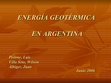 ENERGÍA GEOTÉRMICA ENERGÍA GEOTÉRMICA Cover Page