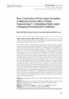 Research paper thumbnail of Does conversion of even-aged, secondary coniferous forests affect carbon sequestration? A simulation study under changing environmental conditions