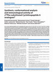 Synthesis, conformational analysis and immunological activity of β 3 Phe-substituted Cyclolinopeptide A analogues Cover Page