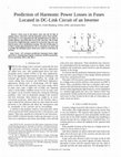 Prediction of harmonic power losses in fuses located in DC-link circuit of an inverter Cover Page