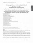 Research paper thumbnail of European guidelines on structure and qualification of general thoracic surgery