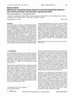 Methods for evaluating human impact on soil microorganisms based on their activity, biomass, and diversity in agricultural soils Cover Page