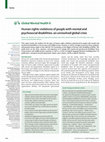 Research paper thumbnail of Human rights violations of people with mental and psychosocial disabilities: an unresolved global crisis