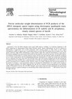 Precise molecular weight determination of PCR products of the rRNA intergenic spacer region using electrospray quadrupole mass spectrometry for differentiation of B. subtilis and B. atrophaeus, closely related species of bacilli Cover Page