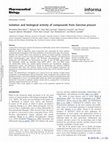 Isolation and biological activity of compounds from Garcinia preussii Cover Page