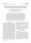 Research paper thumbnail of Experiential Learning in Graduate Education: Development, Delivery, and Analysis of an Evidence-Based Intervention