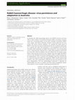 Rabbit haemorrhagic disease: virus persistence and adaptation in Australia Cover Page