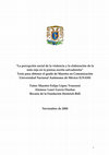 " La percepción social de la violencia y la elaboración de la nota roja en la prensa escrita salvadoreña ". Tesis para obtener el grado de Maestra en Comunicación por la Universidad Nacional Autónoma de México (UNAM) 2006-2008 Cover Page