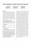 Research paper thumbnail of Dynamic Adjustment of Subtitles Using Audio Fingerprints