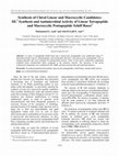 Research paper thumbnail of Synthesis of Chiral Linear and Macrocyclic Candidates: III. 1 Synthesis and Antimicrobial Activity of Linear Tetrapeptide and Macrocyclic Pentapeptide Schiff Bases 2