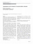 Agomelatine in the treatment of seasonal affective disorder Cover Page