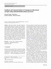 Research paper thumbnail of Synthesis and characterization of transparent optical gas sensor device made of indium oxide pyramid like nanoarchitectures