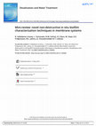 Research paper thumbnail of Mini-review: novel non-destructive in situ biofilm characterization techniques in membrane systems