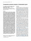 Research paper thumbnail of Comparative proteome analysis of Helicobacter pylori