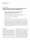 Research paper thumbnail of Integration between Primary Care and Mental Health Services in Italy: Determinants of Referral and Stepped Care