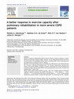 A better response in exercise capacity after pulmonary rehabilitation in more severe COPD patients Cover Page