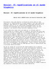 Research paper thumbnail of Introducción al dossier El republicanismo en el mundo hispanico