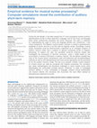 Research paper thumbnail of Empirical evidence for musical syntax processing? Computer simulations reveal the contribution of auditory short-term memory