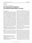 Research paper thumbnail of Zum Ursprung der Stabdolche und stabdolchartiger Waffen in Europa