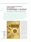 “Cinsel İçerikli bir Osmanlı Kıyâfetnâmesi: Ta‘rîfnâme-i Zenâne” Cover Page