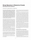 Group Dynamics in Pedestrian Crowds Cover Page