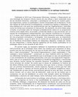 Research paper thumbnail of Christopher Uribe. Reseña "Vestigio y especulación: siete ensayos sobre la ilusión de totalidad (y un epílogo traducido)". Bagubra, n° 3 (noviembre 2015): 109-112.