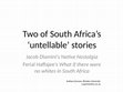 Two of South Africa's untellable stories Cover Page