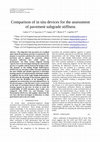 Research paper thumbnail of Comparison of in situ devices for the assessment of pavement subgrade stiffness