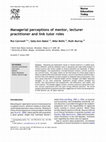 Research paper thumbnail of Managerial perceptions of mentor, lecturer practitioner and link tutor roles