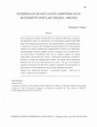 Santiago Urrutia: Experiencias de educación libertaria en el movimiento popular chileno, 1900-1925 Cover Page