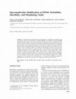 Research paper thumbnail of Macromolecular modification of EPDM: Wettability, miscibility, and morphology study