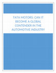 Research paper thumbnail of Tata Motors Limited