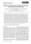 Research paper thumbnail of Simulation of the Indian summer monsoon regional climate using advanced research WRF model