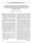 Research paper thumbnail of Emergency laparoscopy: a new emerging discipline for treating abdominal emergencies attempting to minimize costs and invasiveness and maximize outcomes and patients' comfort