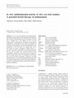 Research paper thumbnail of In vitro antileishmanial activity of Aloe vera leaf exudate: A potential herbal therapy in leishmaniasis